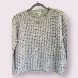 PINK ROSE Med Womens Cableknit Sweater Cropped
